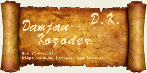 Damjan Kozoder vizit kartica